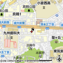 キャルレンタカー　小倉真鶴店周辺の地図