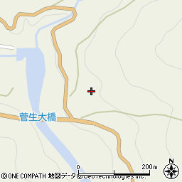 徳島県三好市東祖谷菅生601周辺の地図
