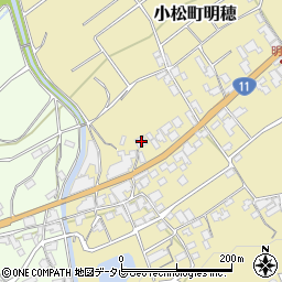 愛媛県西条市小松町明穂589周辺の地図