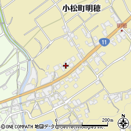 愛媛県西条市小松町明穂578-2周辺の地図