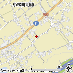 愛媛県西条市小松町明穂甲-296周辺の地図