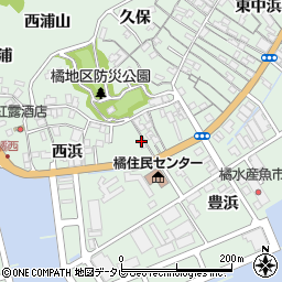 徳島県阿南市橘町西浜周辺の地図