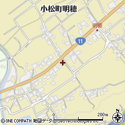 愛媛県西条市小松町明穂516-2周辺の地図