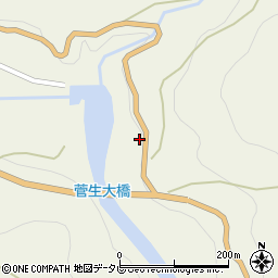 徳島県三好市東祖谷菅生229周辺の地図