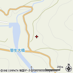 徳島県三好市東祖谷菅生600-2周辺の地図
