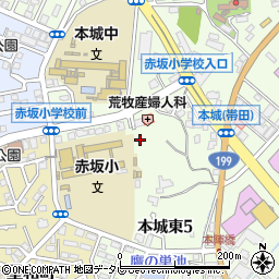 本城青空公園周辺の地図