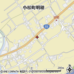 愛媛県西条市小松町明穂304周辺の地図