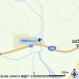 徳島県阿南市山口町森国周辺の地図