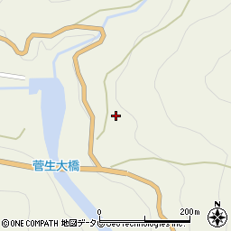 徳島県三好市東祖谷菅生600周辺の地図