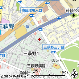 サンシャインタワー三萩野周辺の地図