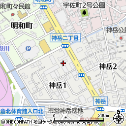 岡城産業株式会社　小倉営業所周辺の地図