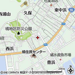 徳島県阿南市橘町西浜74周辺の地図