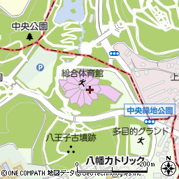 北九州市立総合体育館周辺の地図