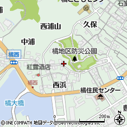 徳島県阿南市橘町西浦周辺の地図