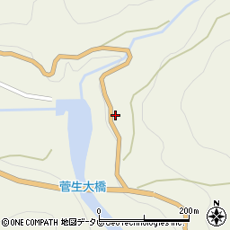 徳島県三好市東祖谷菅生232周辺の地図