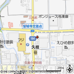 ローソン松山安城寺店周辺の地図