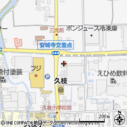 ローソン松山安城寺店周辺の地図