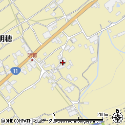 愛媛県西条市小松町明穂甲-197周辺の地図