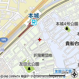 友田第二町内会　２０棟前集会所周辺の地図