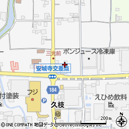 愛媛県松山市安城寺町517周辺の地図