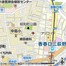 福岡県北九州市小倉北区昭和町9-8周辺の地図