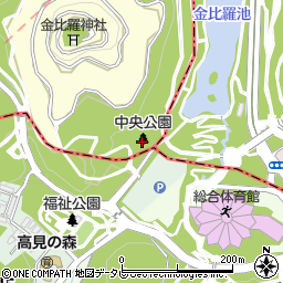 中央公園周辺の地図