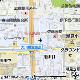 愛媛県松山市鴨川1丁目7周辺の地図