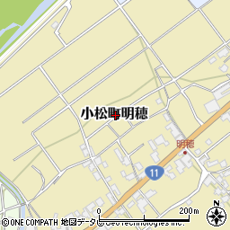 愛媛県西条市小松町明穂周辺の地図