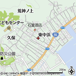 徳島県阿南市橘町東中浜108-7周辺の地図