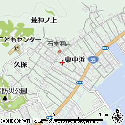 徳島県阿南市橘町東中浜108-6周辺の地図