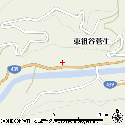 徳島県三好市東祖谷菅生322周辺の地図