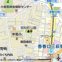 福岡県北九州市小倉北区昭和町8周辺の地図