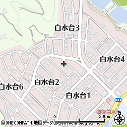愛媛県松山市白水台周辺の地図