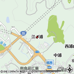 徳島県阿南市橘町江ノ浦周辺の地図