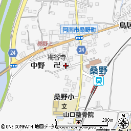徳島県阿南市桑野町鳥居前3-3周辺の地図