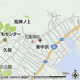 徳島県阿南市橘町東中浜86-1周辺の地図