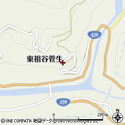 徳島県三好市東祖谷菅生周辺の地図