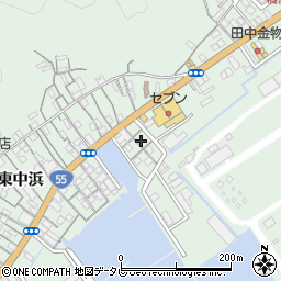 徳島県阿南市橘町東中浜156-6周辺の地図
