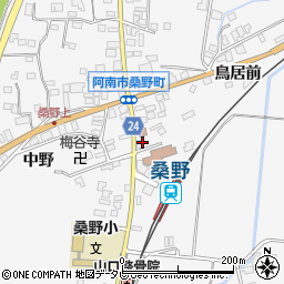 徳島県阿南市桑野町鳥居前1-2周辺の地図