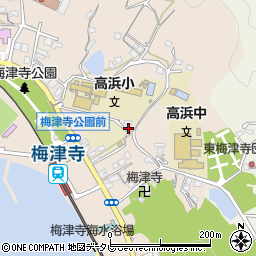 愛媛県松山市梅津寺町周辺の地図