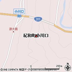 三重県熊野市紀和町小川口周辺の地図