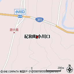 三重県熊野市紀和町小川口周辺の地図