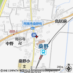 徳島県阿南市桑野町鳥居前1-1周辺の地図