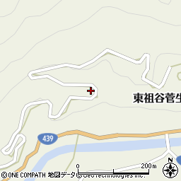 徳島県三好市東祖谷菅生267周辺の地図