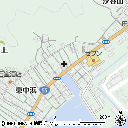 徳島県阿南市橘町東中浜23周辺の地図