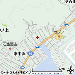 徳島県阿南市橘町東中浜34-1周辺の地図
