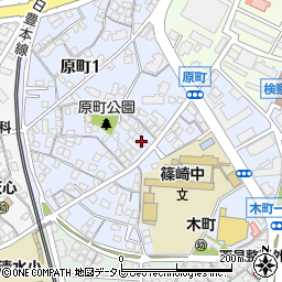 福岡県北九州市小倉北区原町周辺の地図
