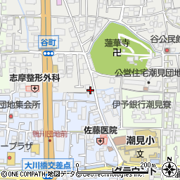 愛媛県松山市谷町39周辺の地図