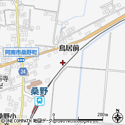徳島県阿南市桑野町鳥居前14周辺の地図
