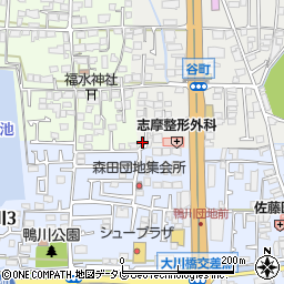 愛媛県松山市谷町57周辺の地図